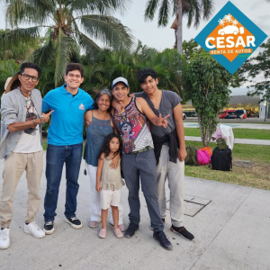 Familia disfrutando en Cancún